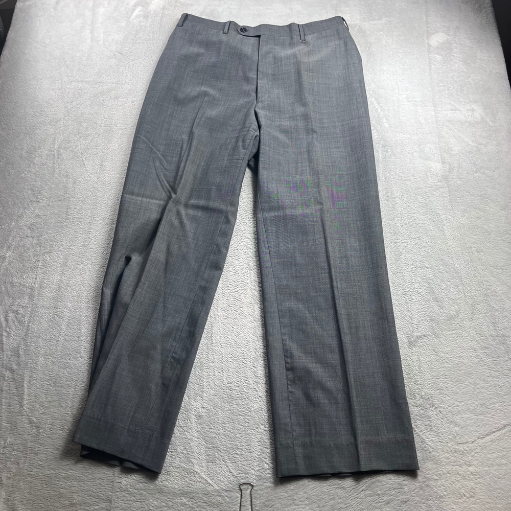 Canali Proposta Mens Grey 100% Wool Dress Pants Made in Italy Size 54 IT 37x29